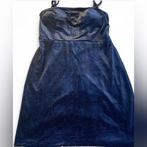 Glamour Party Whimsigoth Dark Coquette Sparkly Black Mini Dress Junior size 7